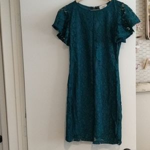 Green lace dress